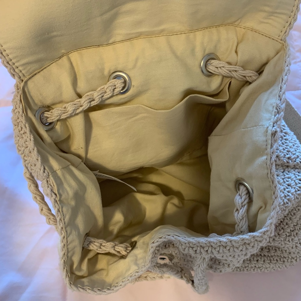 NWOT Wild Fable Crochet Mini Drawstring Backpack - Picture 5 of 7